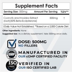 Nootropics Depot, Порошок бета-экдистерона/20-гидроксиэкдизона, бета-экдистерон 50%, 15 г (30 порций)